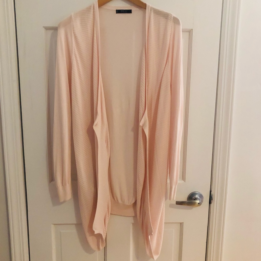 Mango Fine Knit Pink Cardigan, M